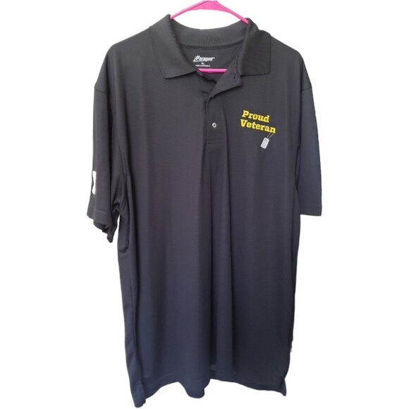 PARAGON Other - CT1545 Proud Veteran YMCA Black Polo Shirt XL